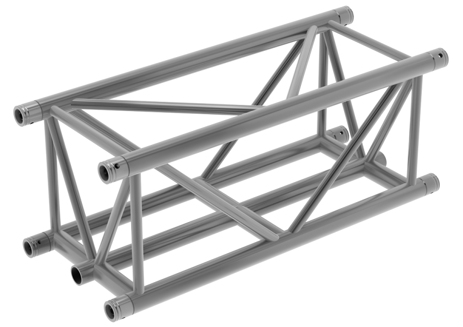 TT45 | 400 x 400 mm extra heavy duty aluminum LED truss with central bottom chord | TrussGear – for all your aluminum truss needs