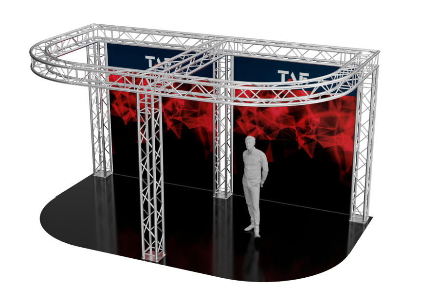 5204 | 18x10x10ft (5.5x3x3m) aluminum truss exhibition booth | TrussGear – for all your aluminum truss needs