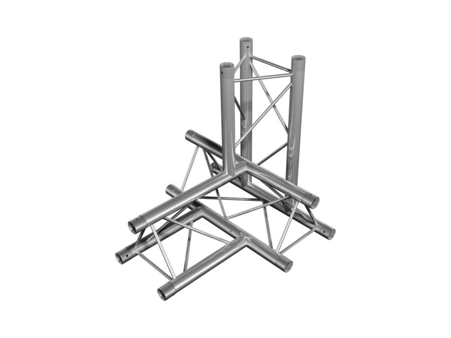 FT Truss  | FT23  | 4-way T-junction apex down | TrussGear – for all your aluminum truss needs