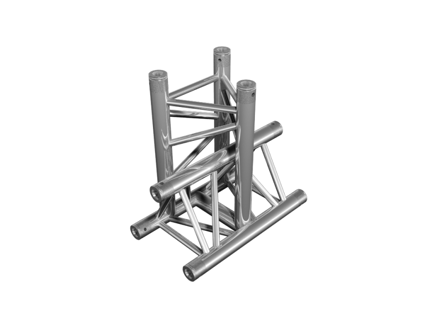 FT Truss  | FT33  | 3-way vertical T-junction apex down | TrussGear – for all your aluminum truss needs
