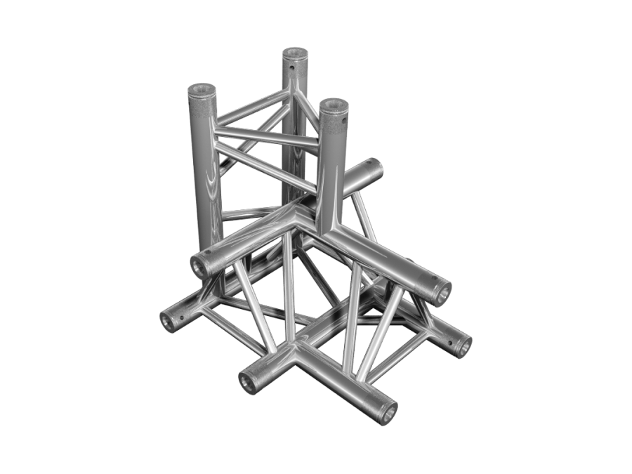 FT Truss  | FT33  | 4-way T-junction apex down | TrussGear – for all your aluminum truss needs