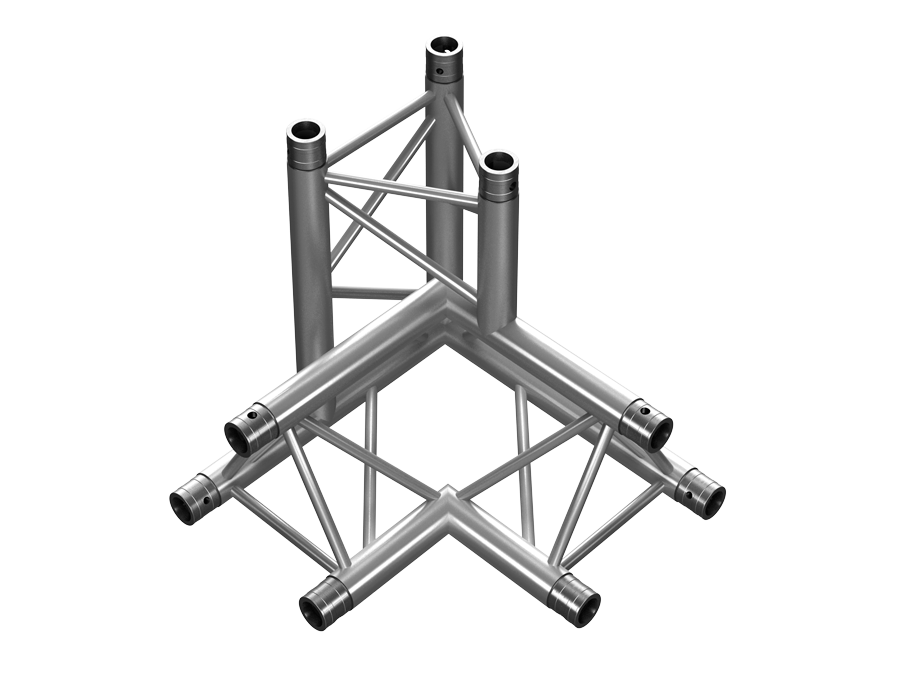PT Truss  | PT33  | 3-way 90° corner apex down right | trussaluminium – for all your aluminium truss needs