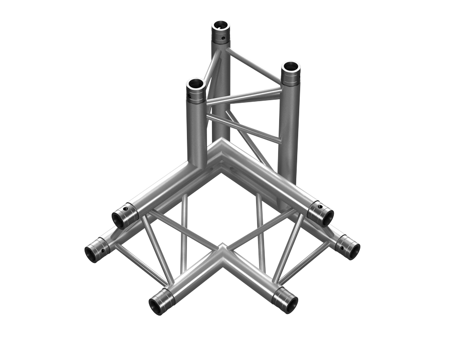 PT Truss  | PT33  | 3-way 90° corner apex down  left | trussaluminium – for all your aluminium truss needs