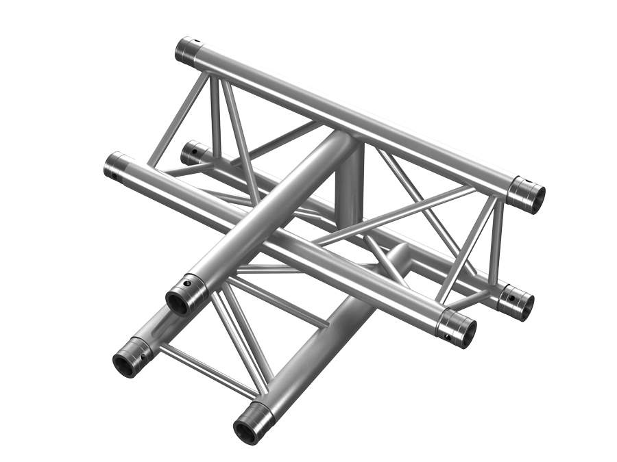 PT Truss  | PT33  | 3-way vertical T-junction apex down 0,71 x 0,5m | trussaluminium – for all your aluminium truss needs