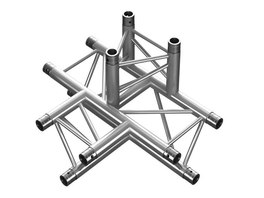 PT Truss  | PT33  | 4-way T-junction apex up 0.71 x 0.5 x 0.5m | trussaluminium – for all your aluminium truss needs