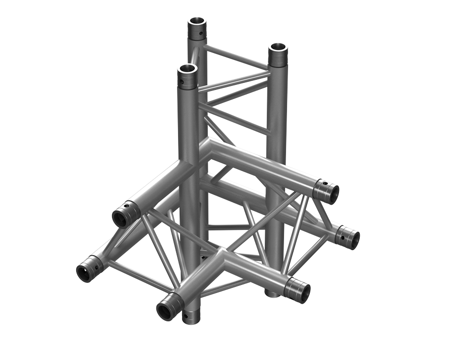 PT Truss  | PT33  | 4-way 90° corner right 0.743 x 0.5 x 0.5m | trussaluminium – for all your aluminium truss needs