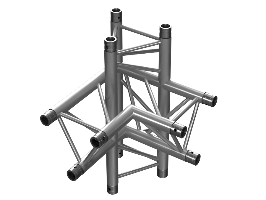 PT Truss  | PT33  | 4-way 90° corner left 0.743 x 0.5 x 0.5m | trussaluminium – for all your aluminium truss needs