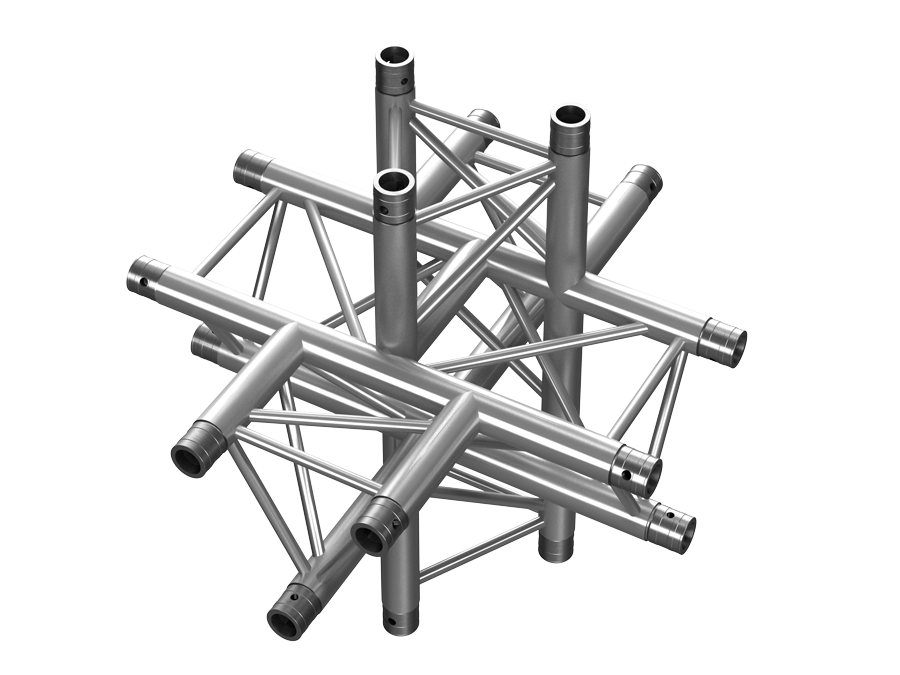 PT Truss  | PT33  | 6-way T-junction 0.71 x 0.71 x 0.743m | trussaluminium – for all your aluminium truss needs